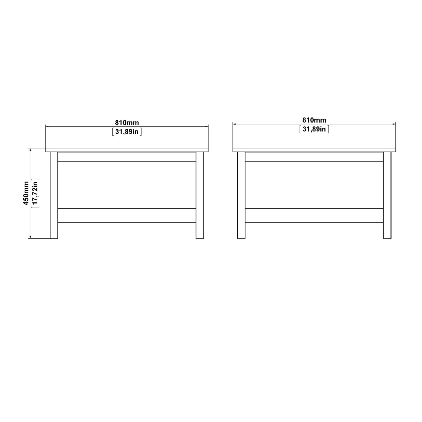 barcelona coffee table in white