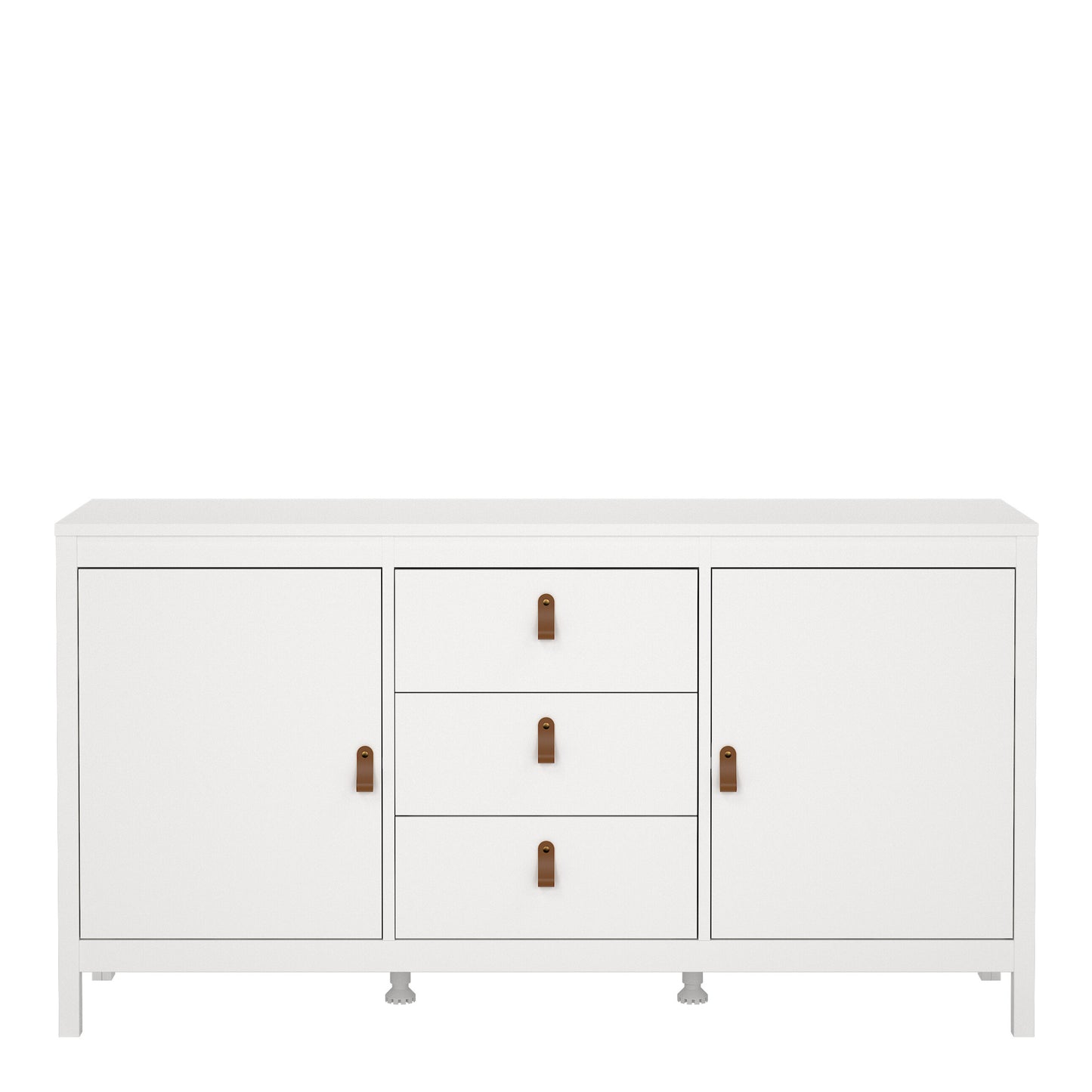 barcelona sideboard 2 doors 3 drawers in white