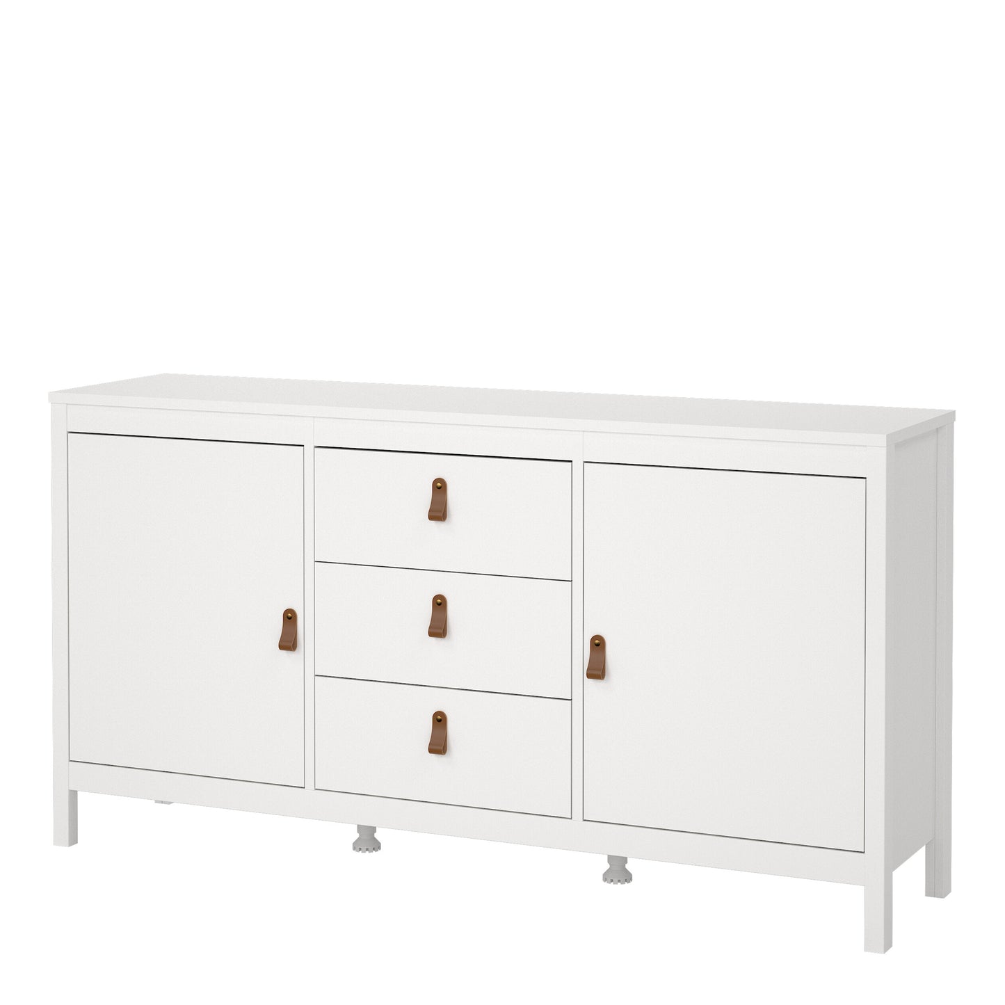 barcelona sideboard 2 doors 3 drawers in white