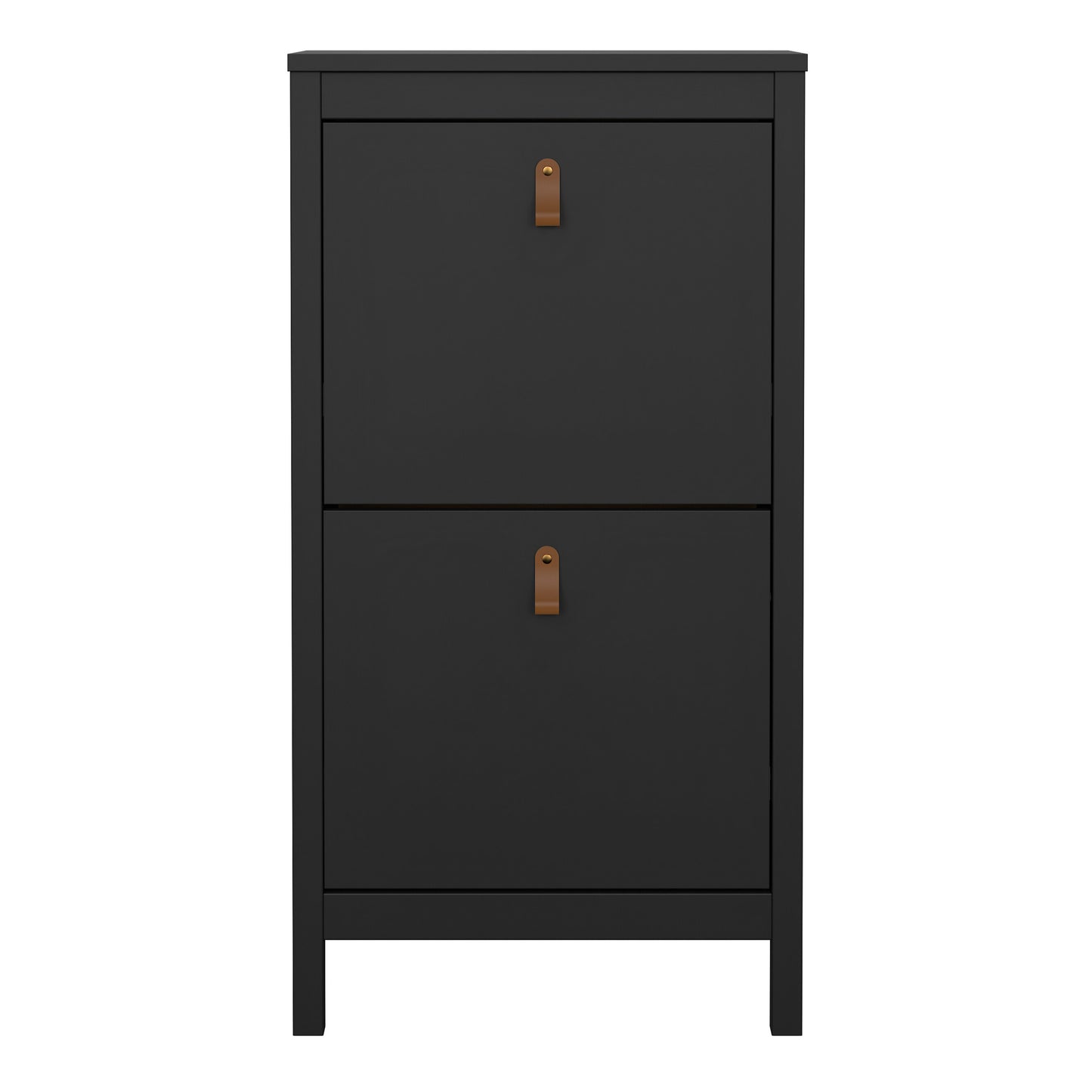 barcelona shoe cabinet 2 flip down doors in matt black