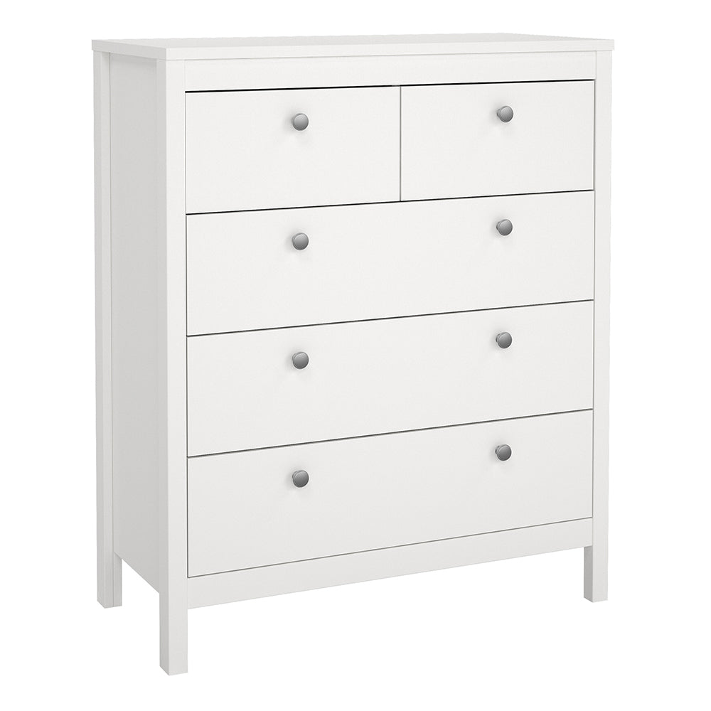 madrid chest 3+2 drawers in white