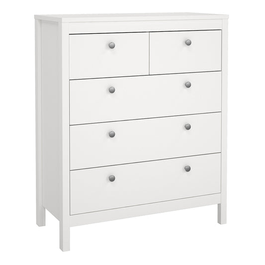 madrid chest 3+2 drawers in white