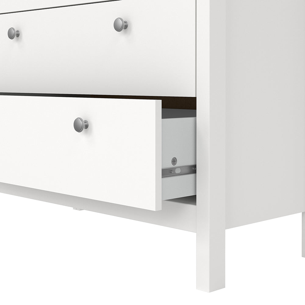 madrid chest 3+2 drawers in white