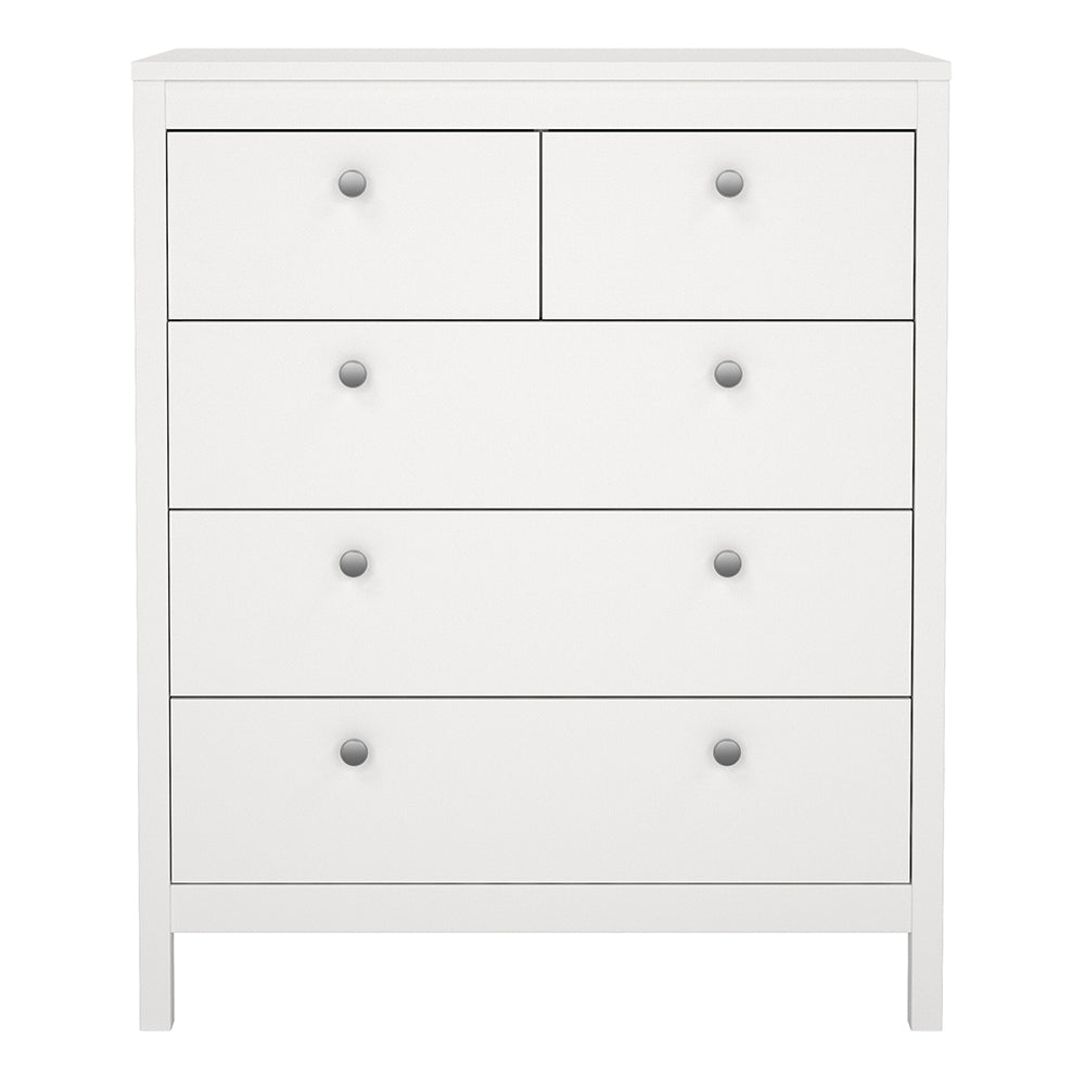 madrid chest 3+2 drawers in white