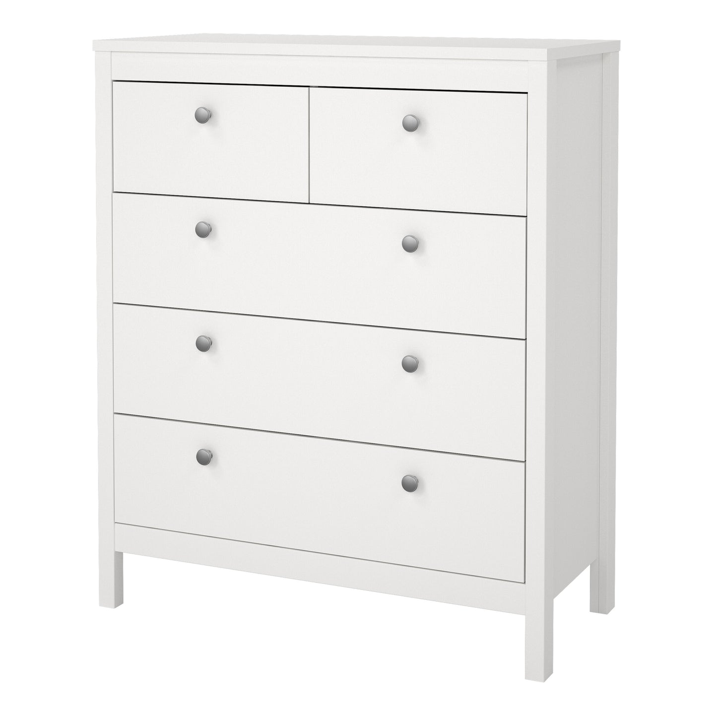 madrid chest 3+2 drawers in white