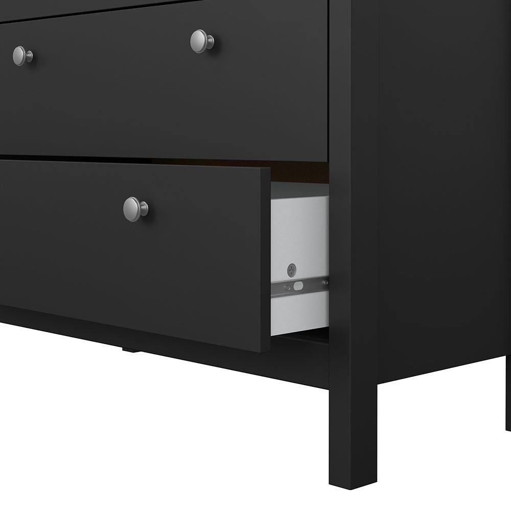 madrid chest 3+2 drawers in matt black