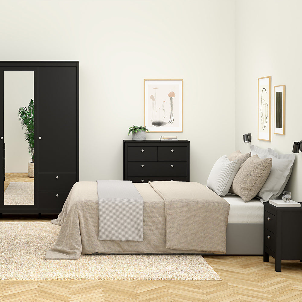 madrid chest 3+2 drawers in matt black