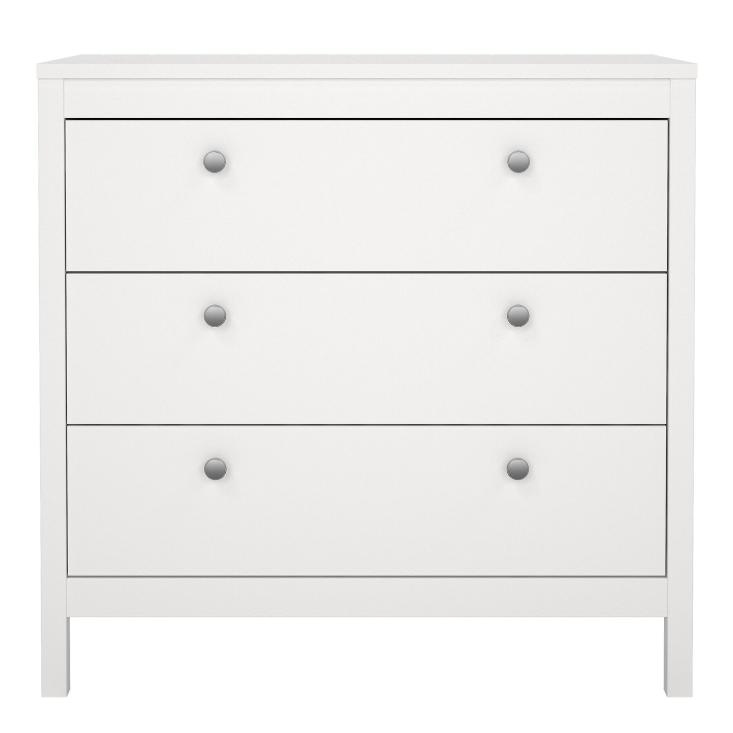 madrid chest 3 drawers in white
