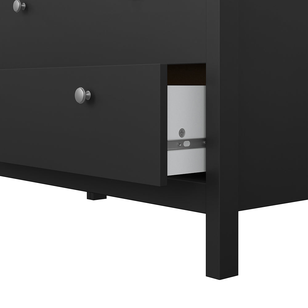 madrid chest 3 drawers in matt black