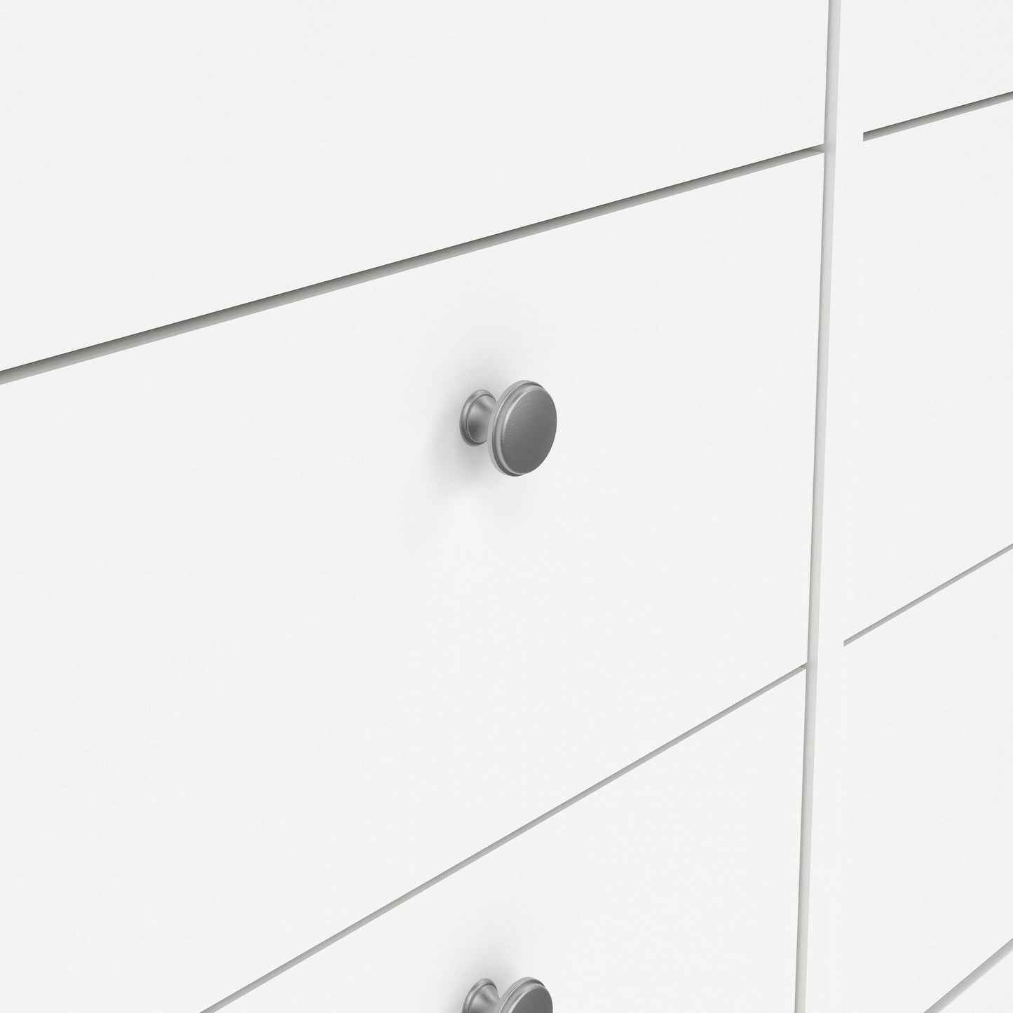 madrid double dresser 4+4 drawers in white