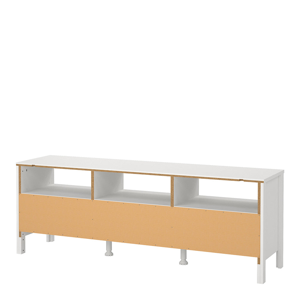 madrid tv unit 3 drawers in white