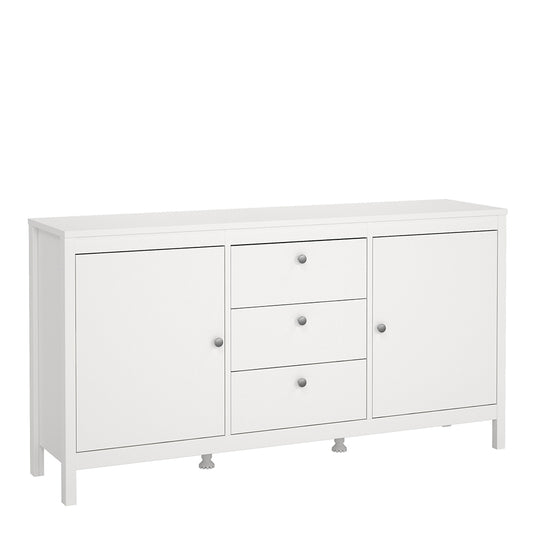 madrid sideboard 2 doors 3 drawers in white