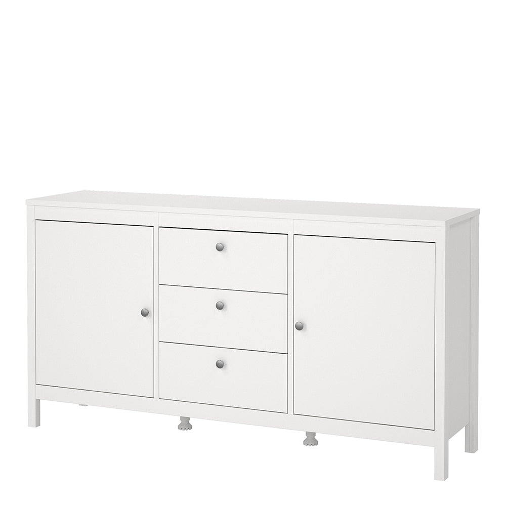 madrid sideboard 2 doors 3 drawers in white