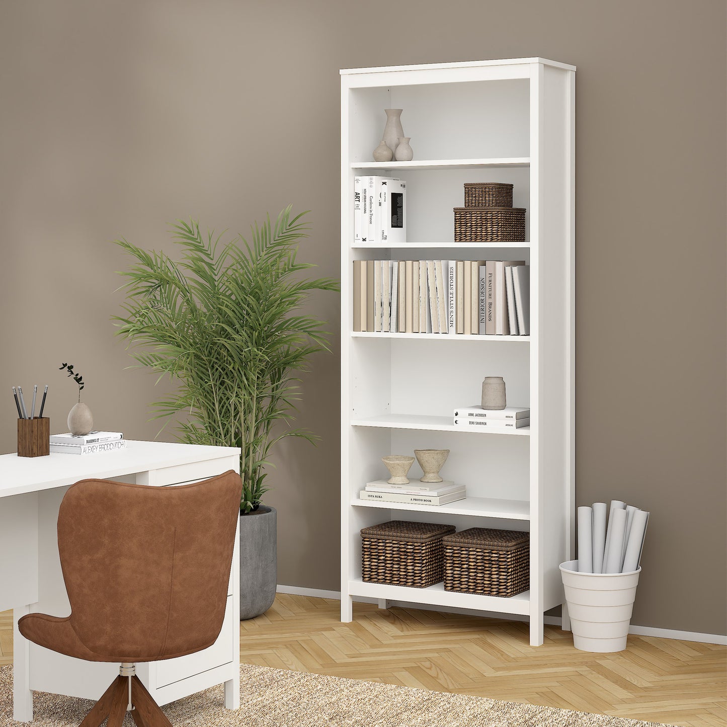 madrid bookcase in white