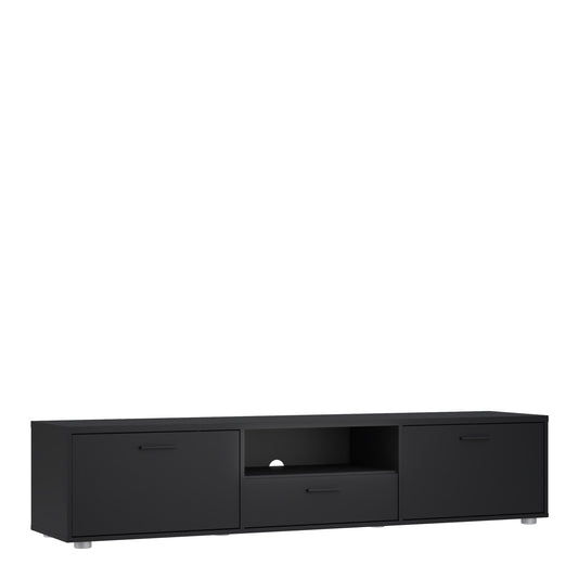 media tv unit with 2 doors 1 drawer 177cm black
