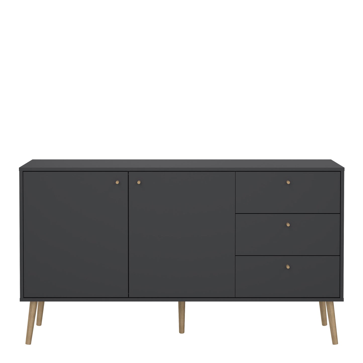cumbria sideboard 2 doors + 3 drawers dark grey
