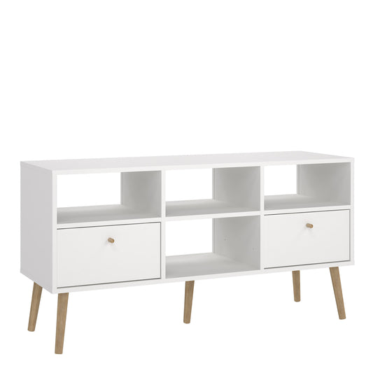 cumbria tv-unit 2 drawers white