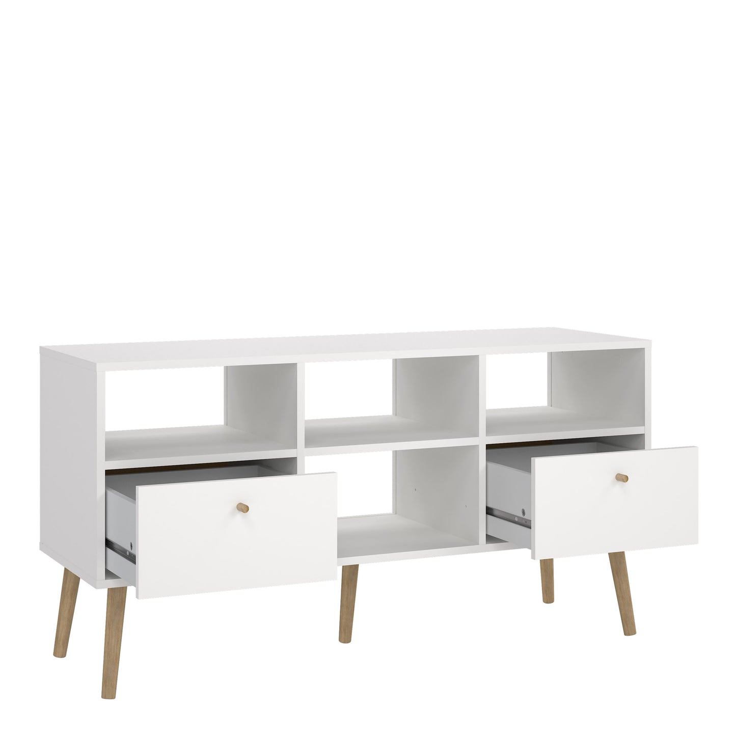 cumbria tv-unit 2 drawers white