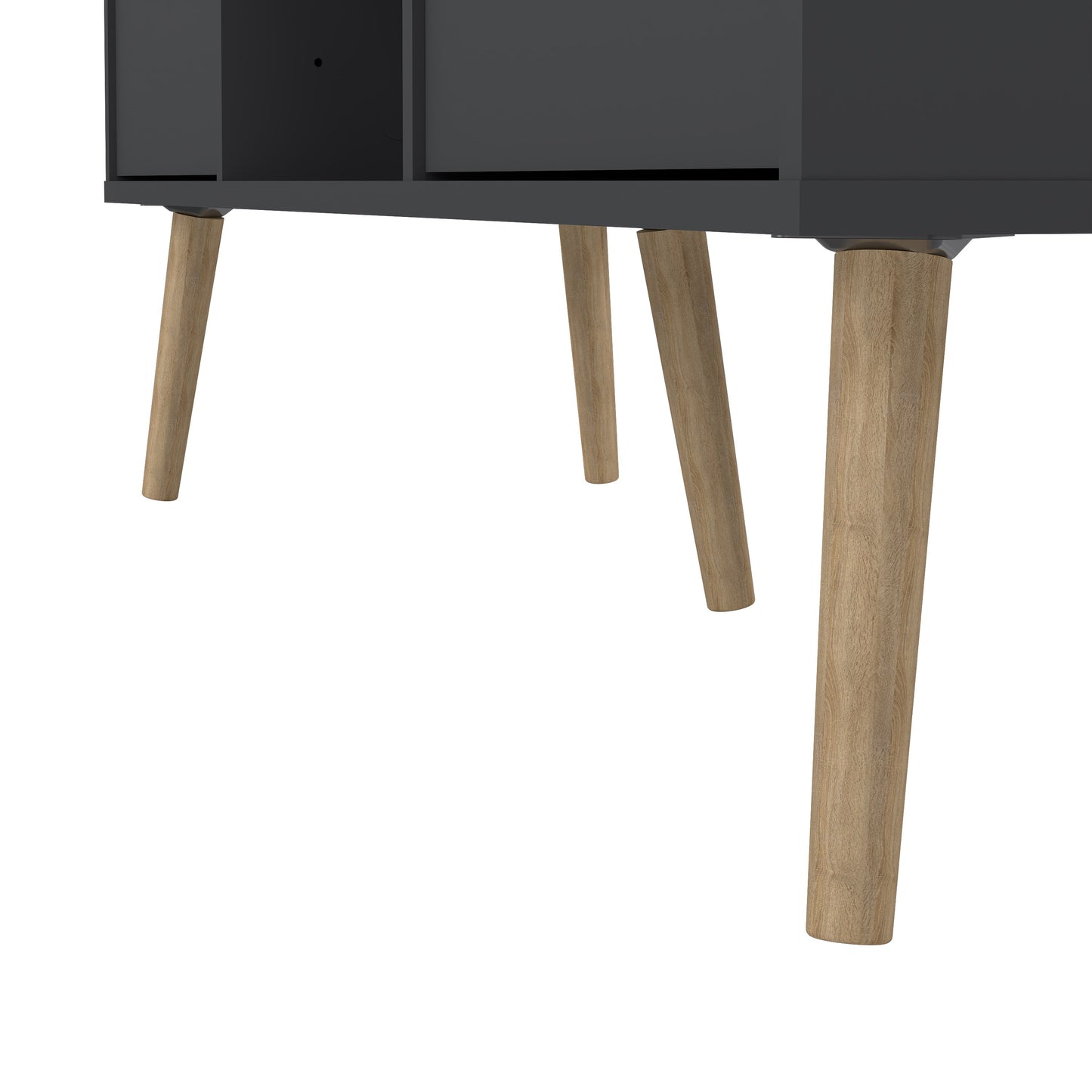 cumbria tv-unit 2 drawers dark grey