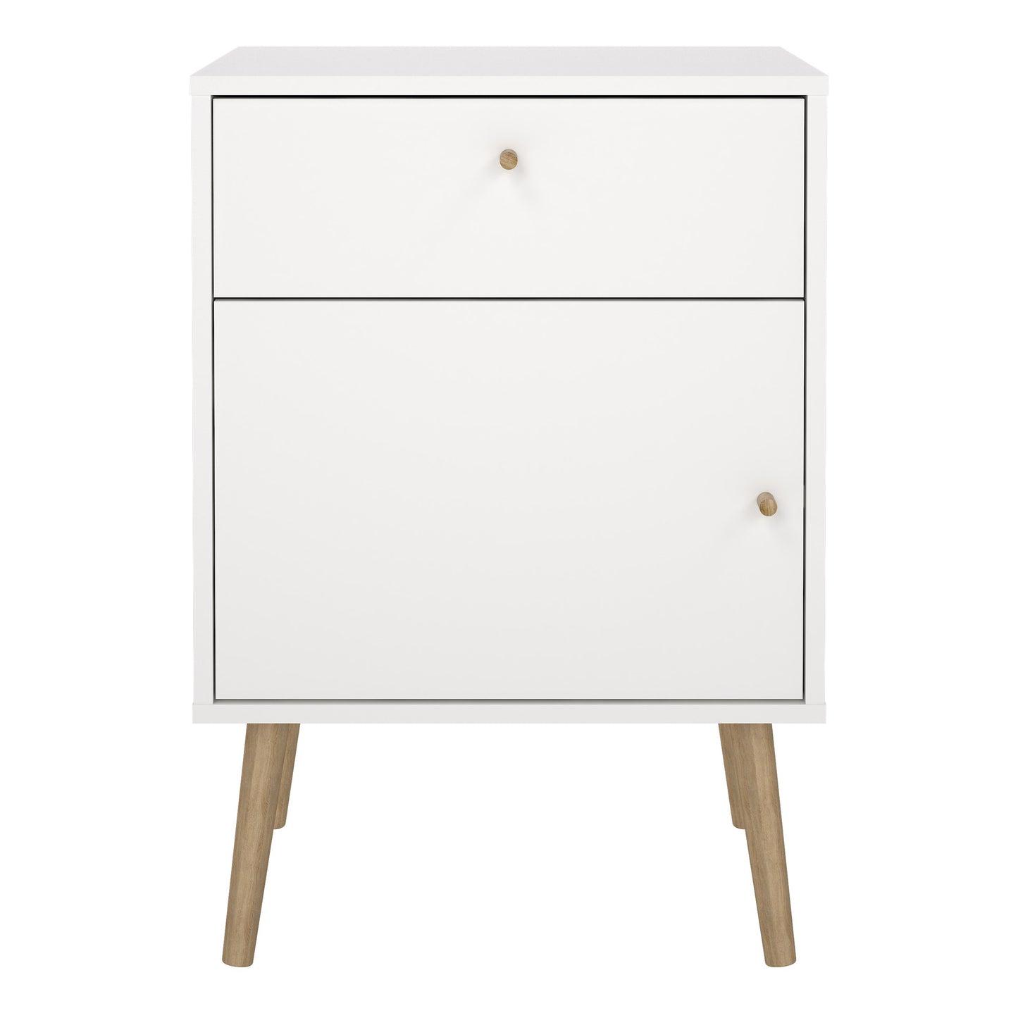 cumbria nightstand 1 door + 1 drawer white
