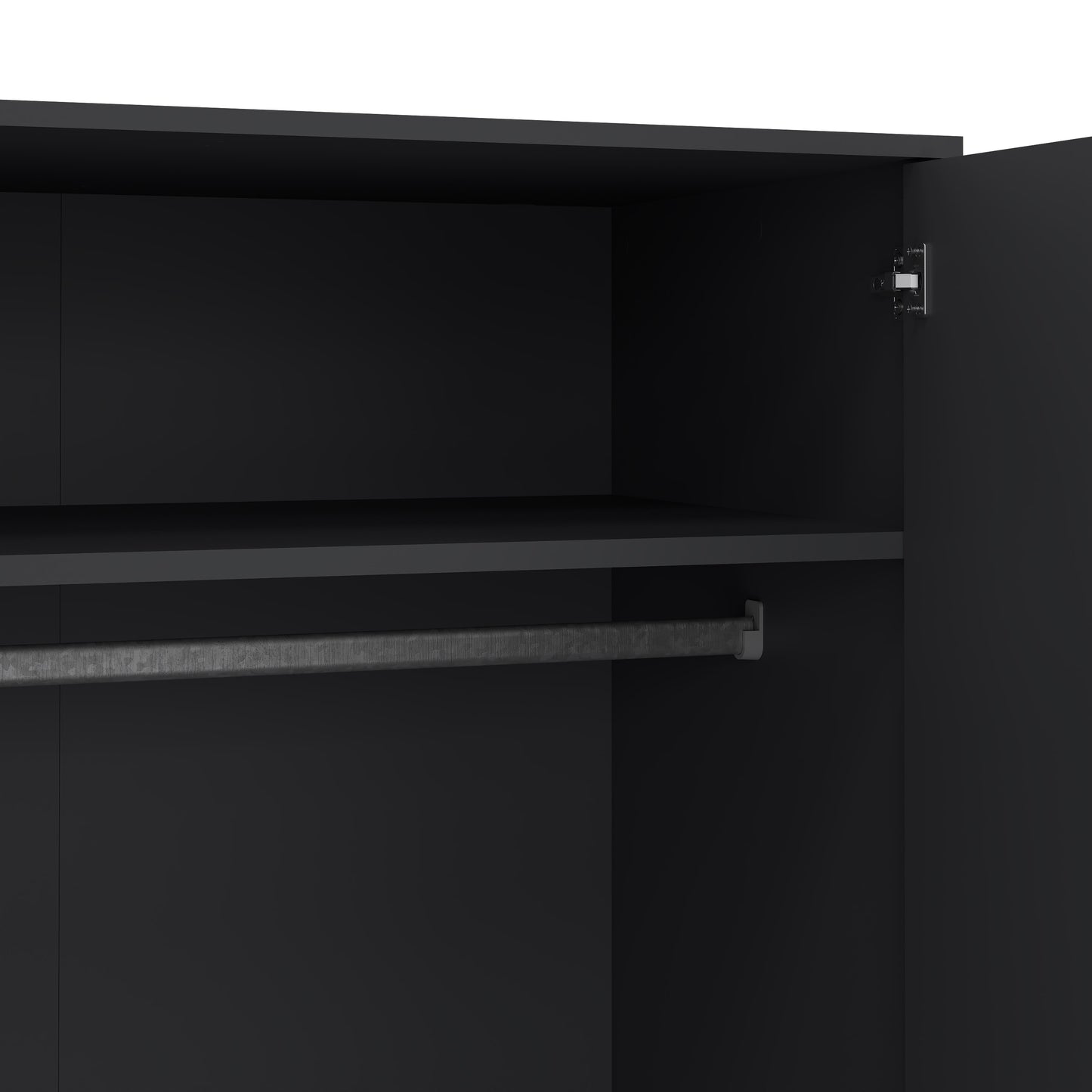 cumbria wardrobe with 2 doors + 2 drawers dark grey