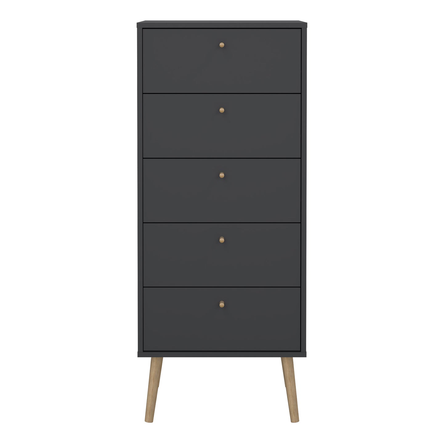 cumbria chest 5 drawers dark grey