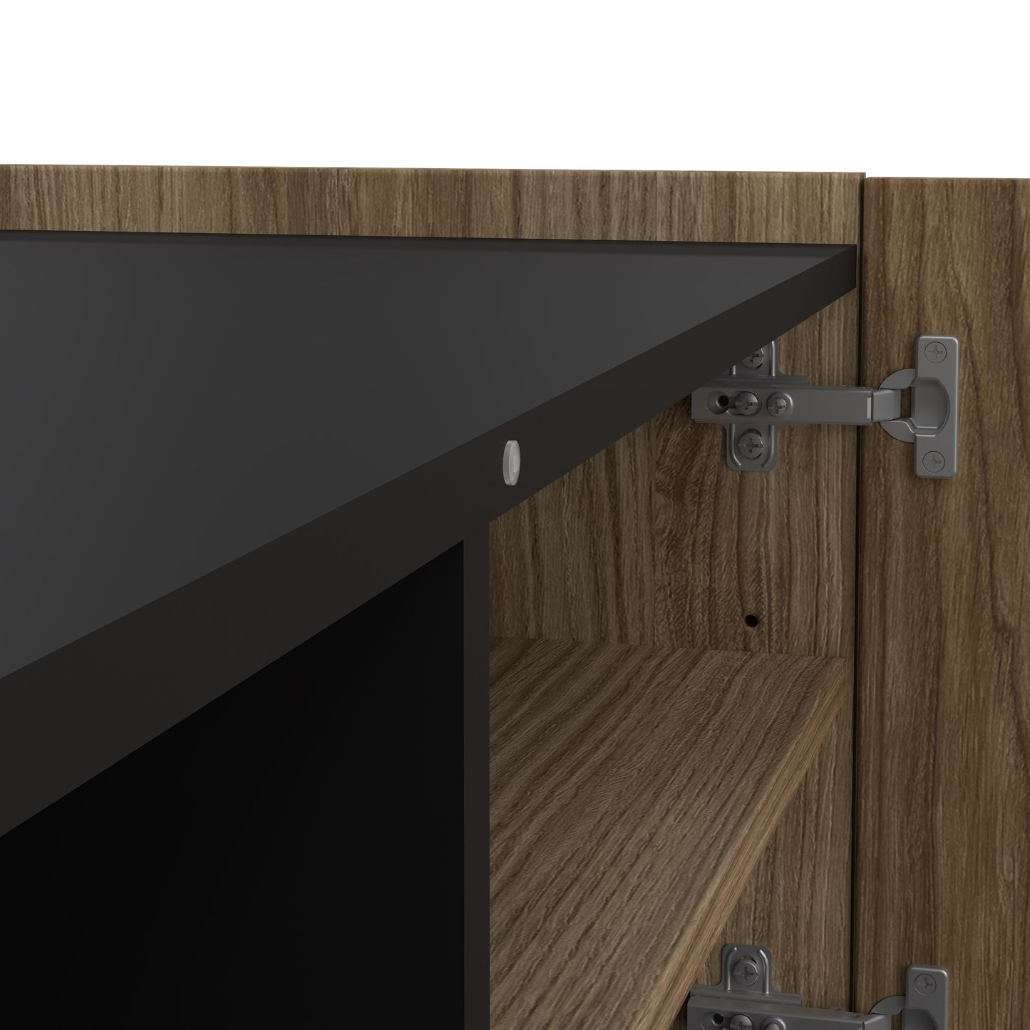 kendall tv-unit with 2 doors + 1 drawer oak and black