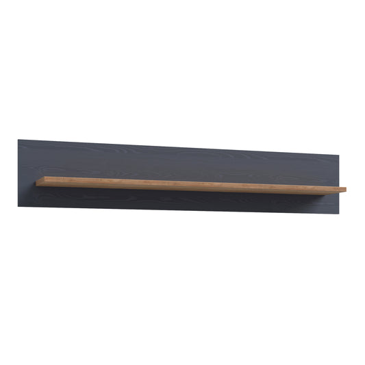 bohol 160cm wall shelf in riviera oak/navy