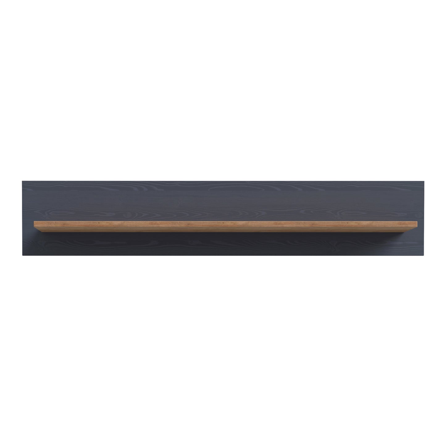 bohol 160cm wall shelf in riviera oak/navy