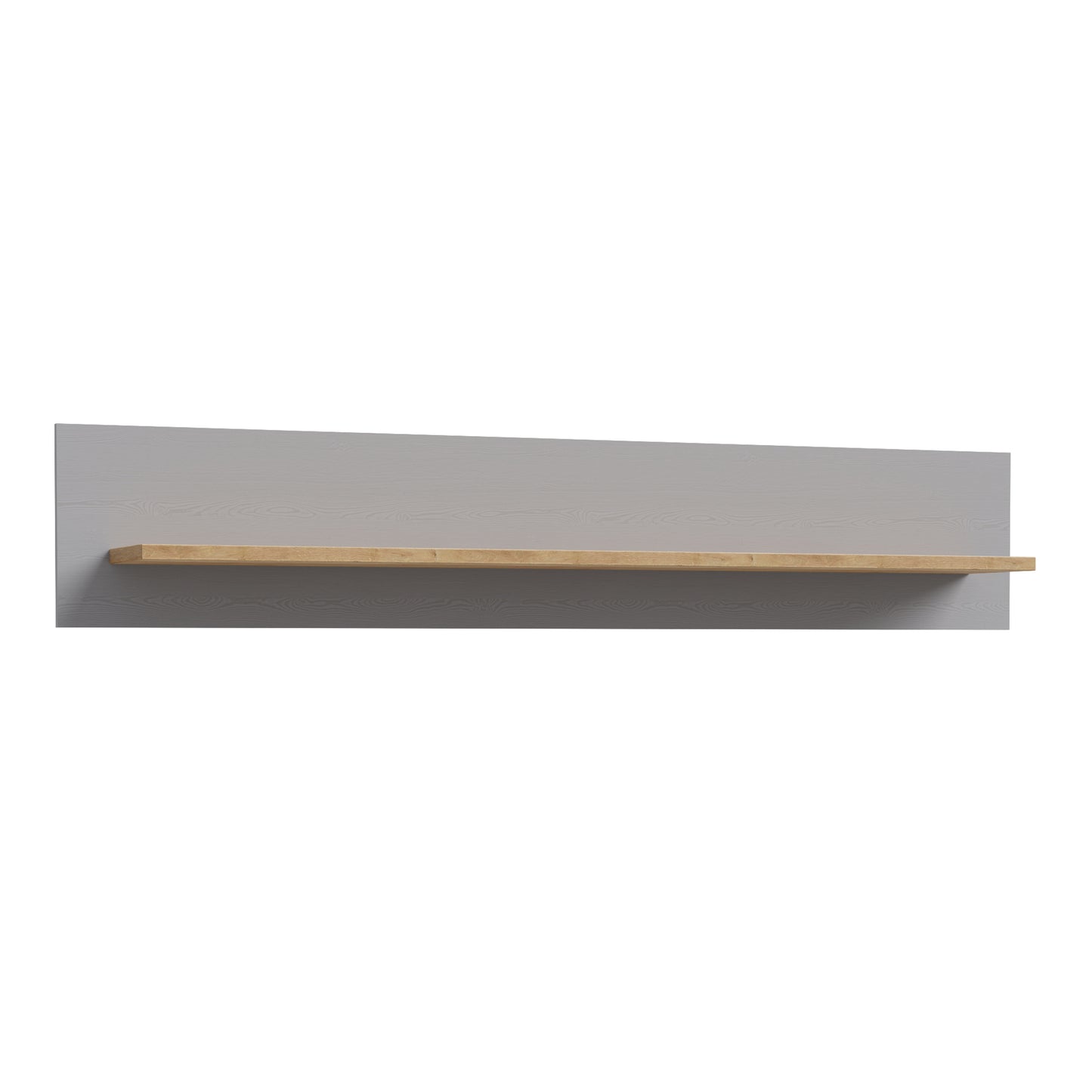 bohol 160cm wall shelf in riviera oak/grey oak