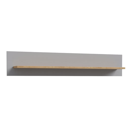 bohol 160cm wall shelf in riviera oak/grey oak