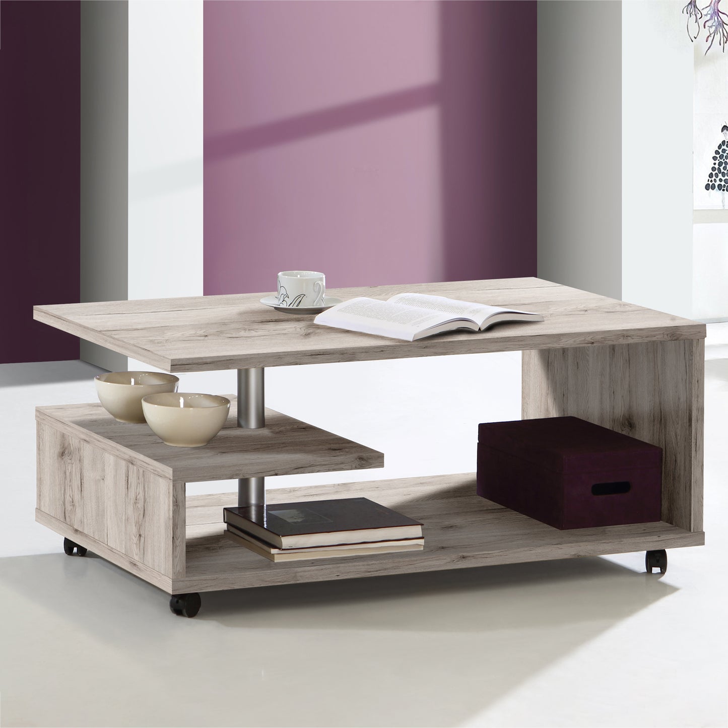 bailey coffee table in sand oak