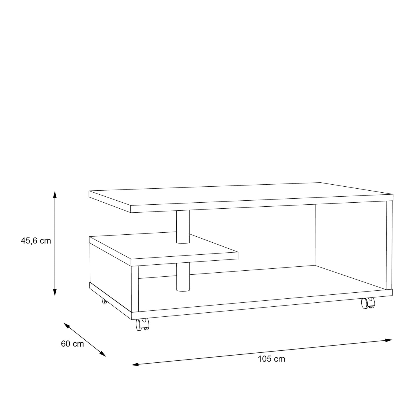 bailey coffee table in sand oak