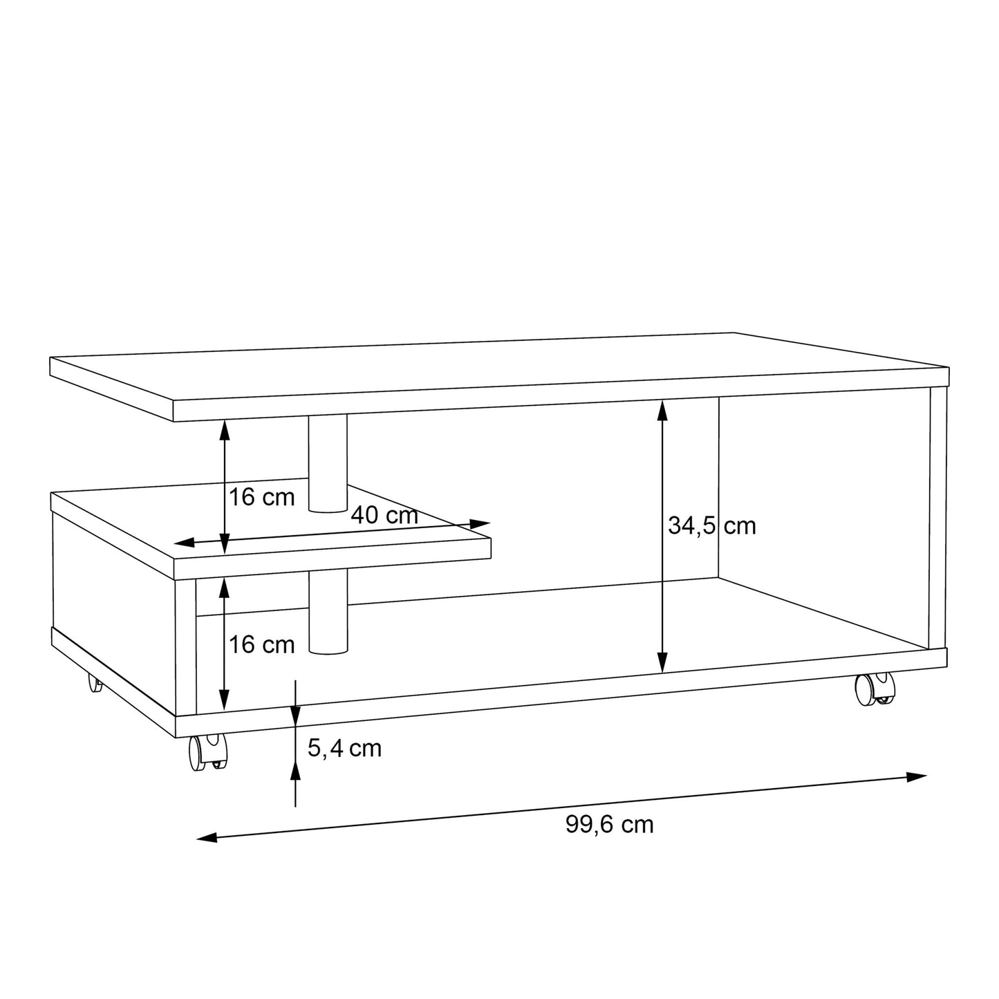 bailey coffee table in sand oak