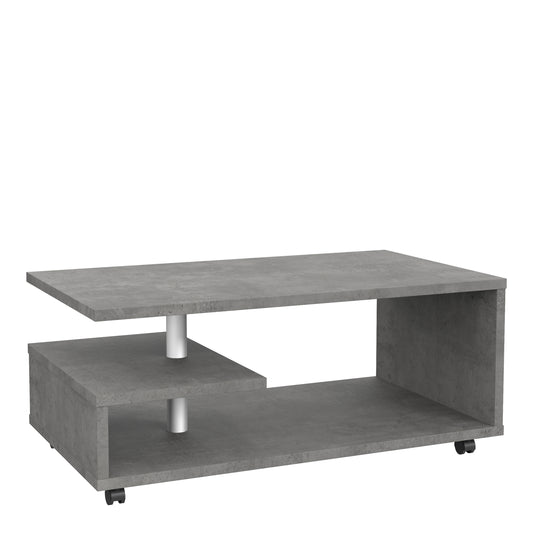 bailey coffee table in concrete optic dark grey