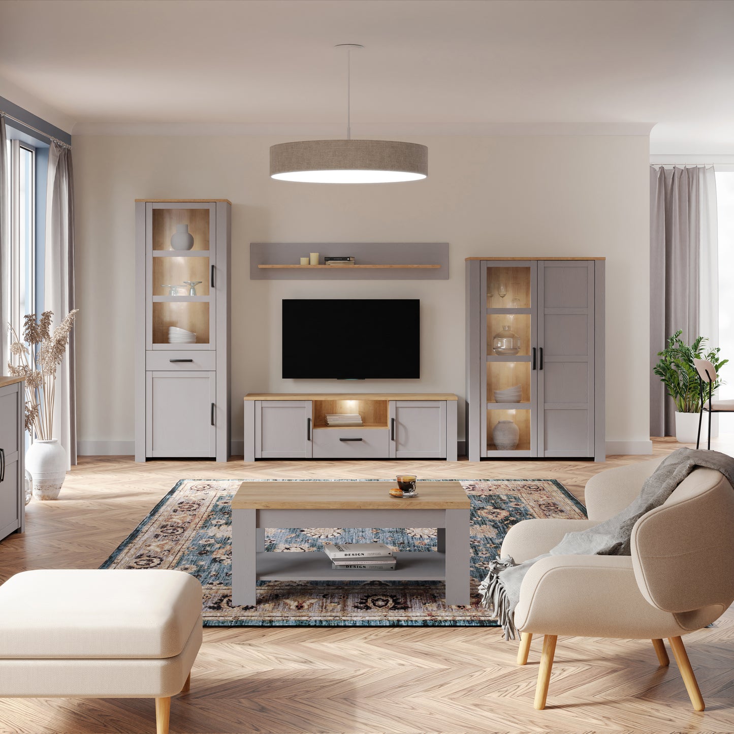 bohol coffee table in riviera oak/grey oak
