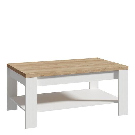 bohol coffee table in riviera oak/white