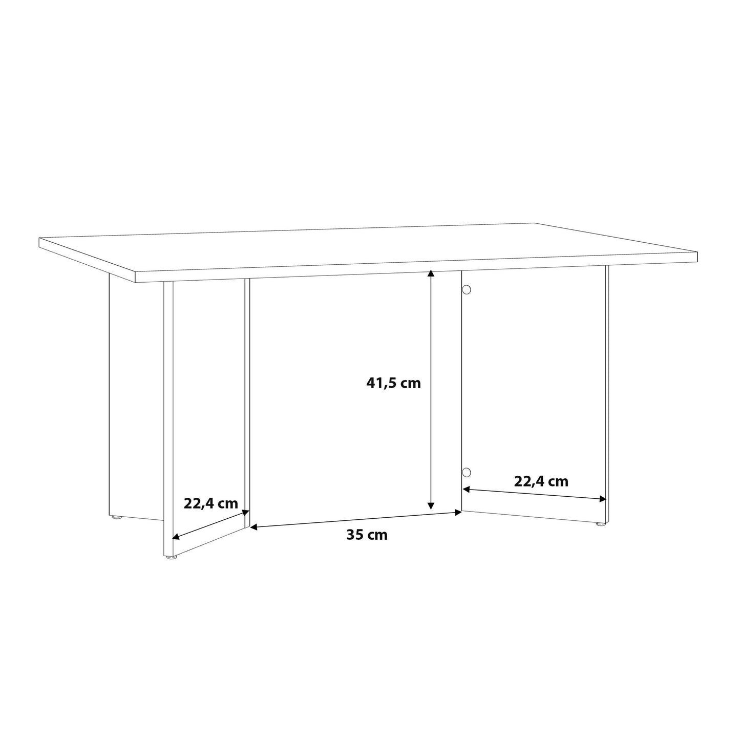 karon coffee table in sonoma oak