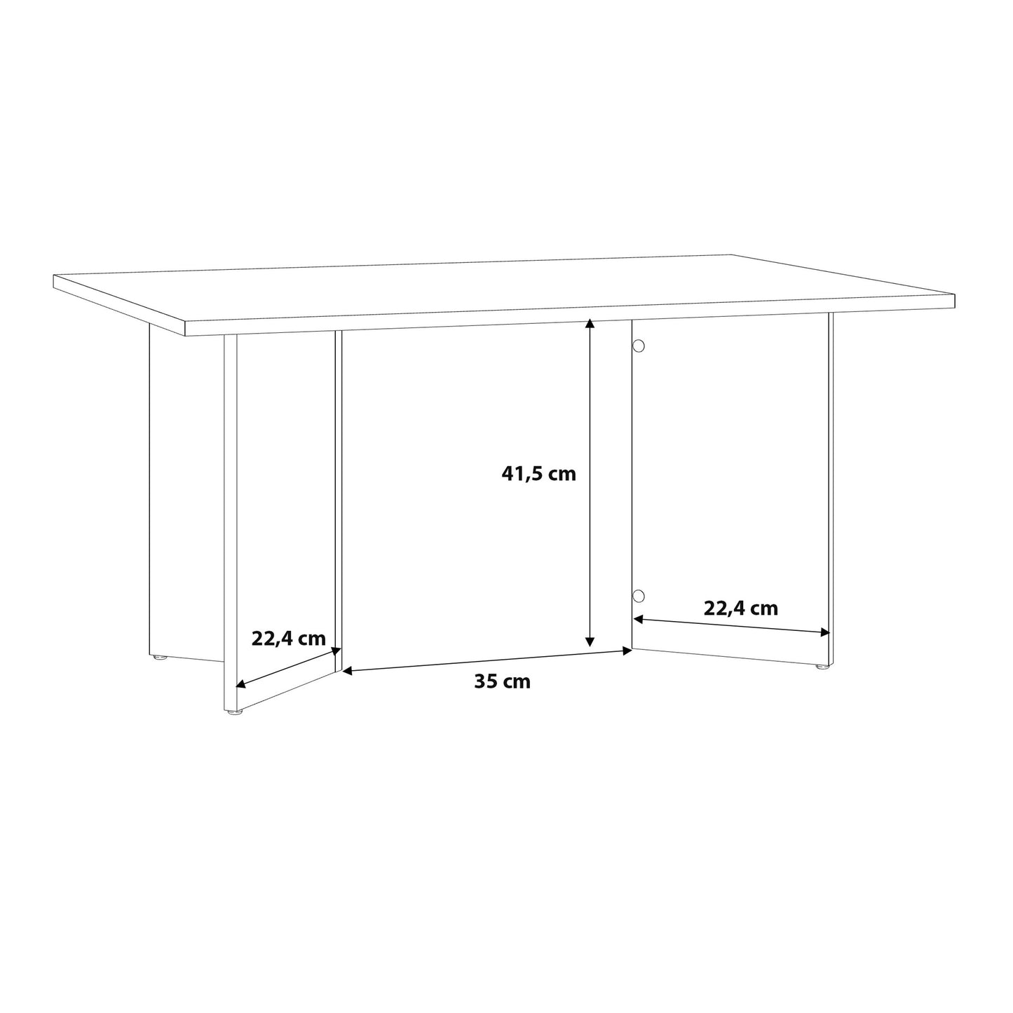 karon coffee table in sonoma oak