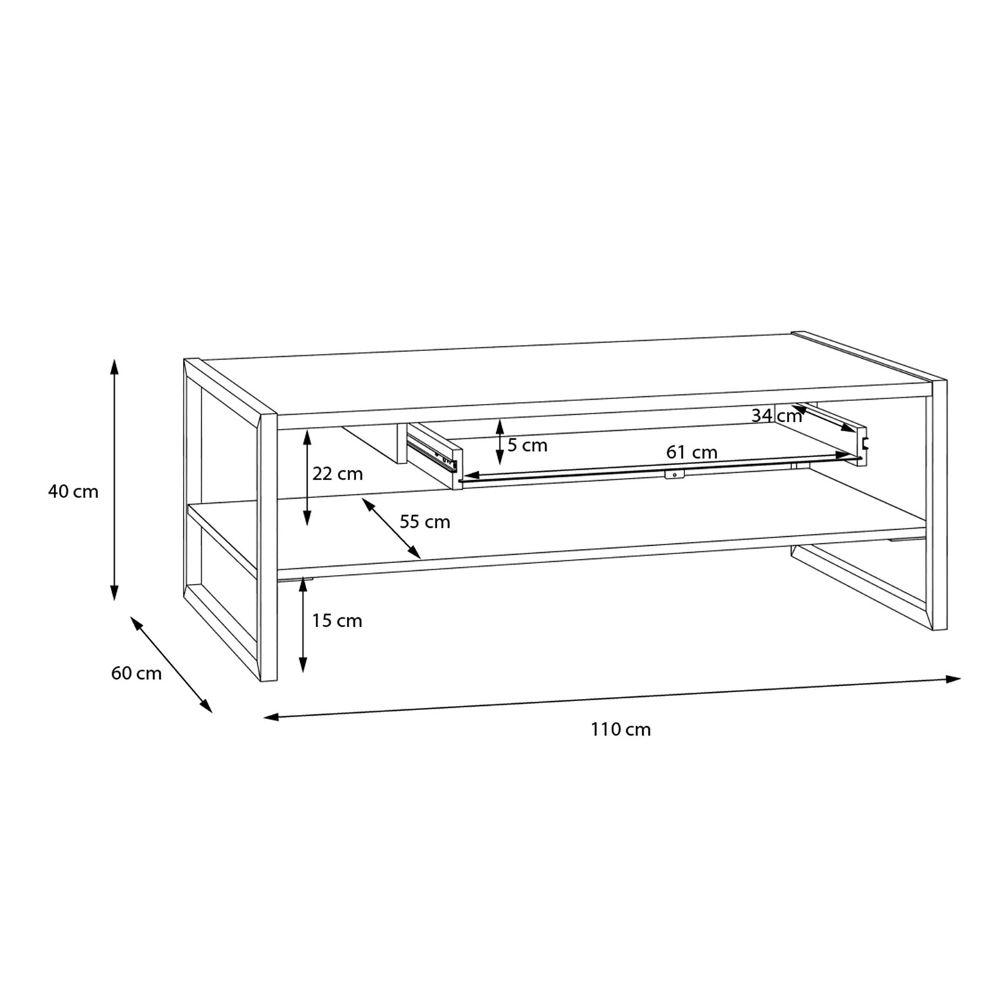 high rock coffee table in riviera oak