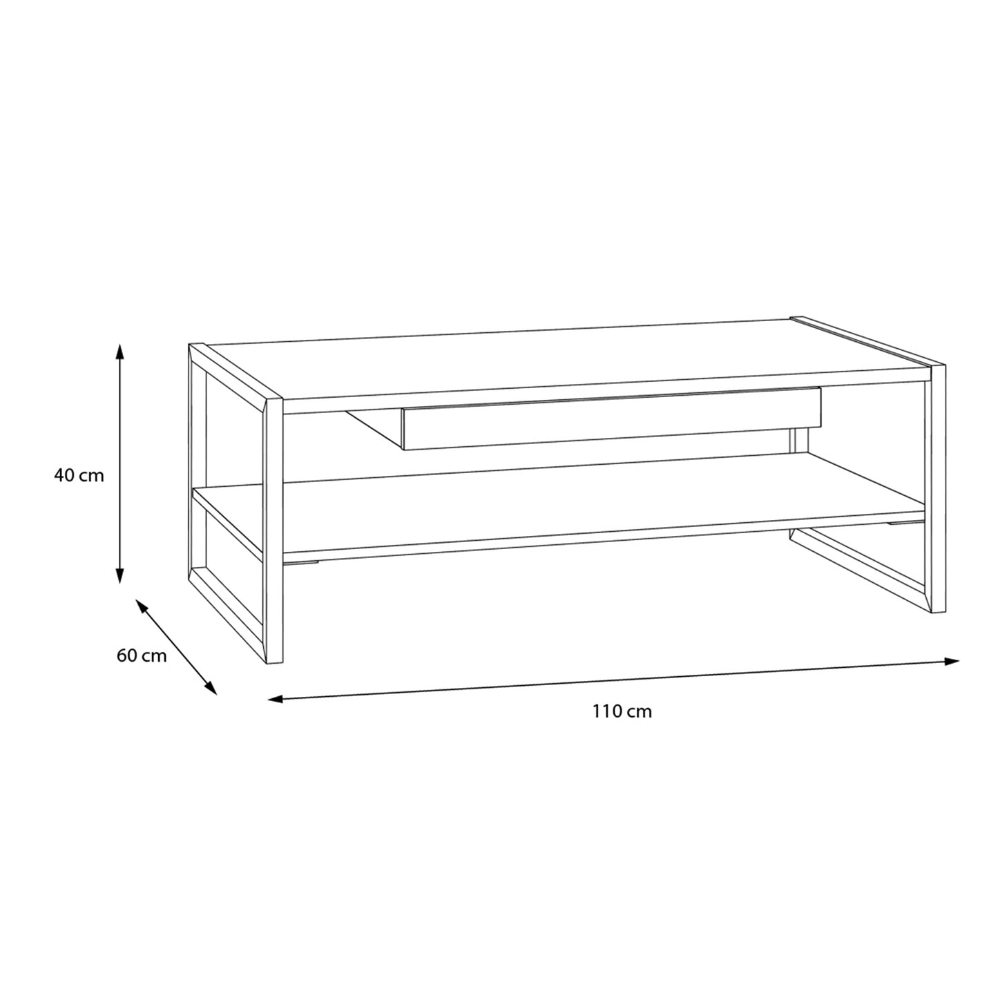 high rock coffee table in riviera oak