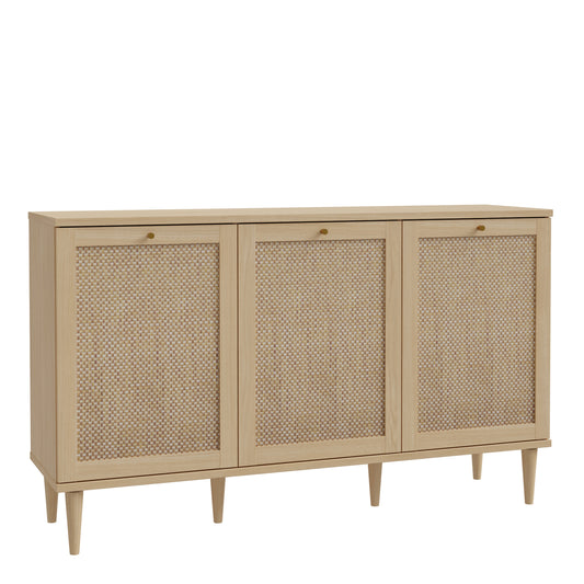 calasetta 3 door sideboard in rattan