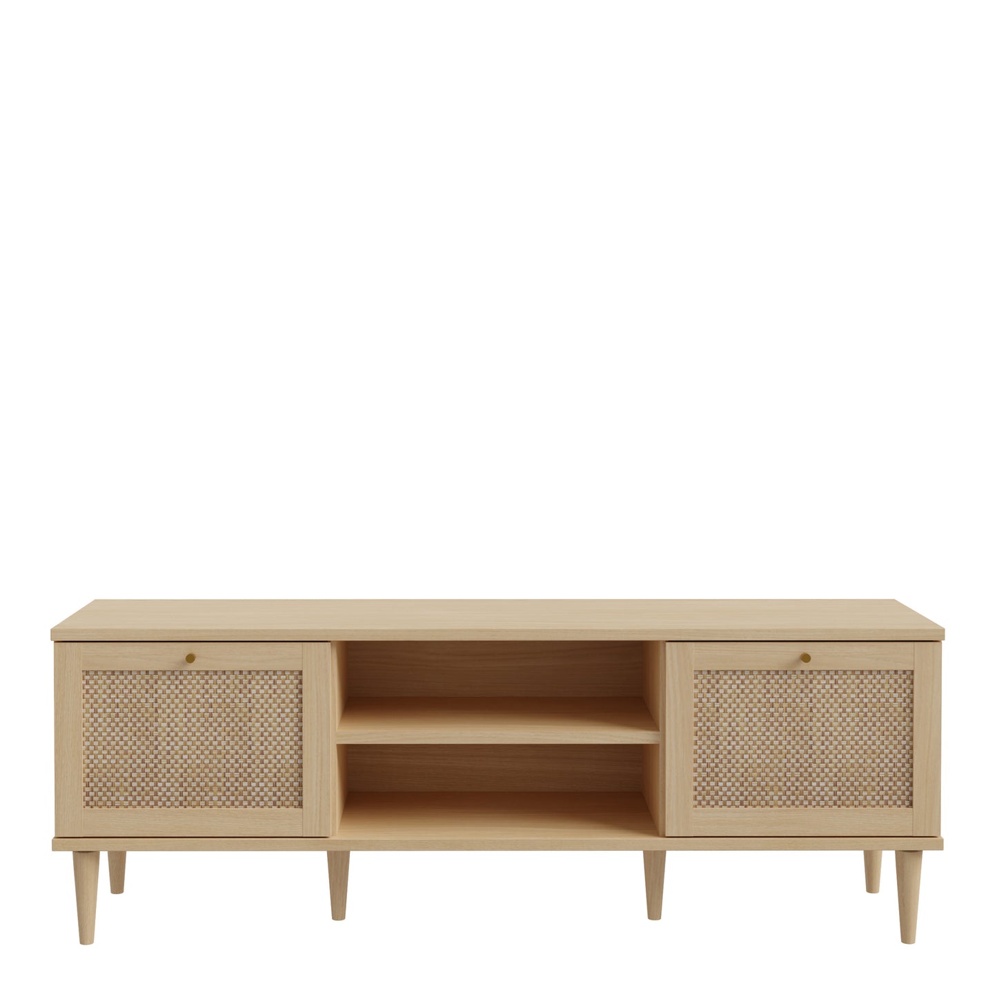 calasetta 2 door 1 shelf tv unit in rattan