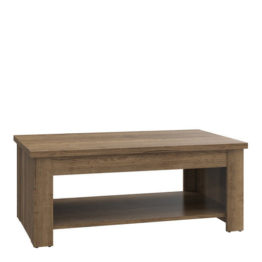 corona rising coffee table in tabak oak