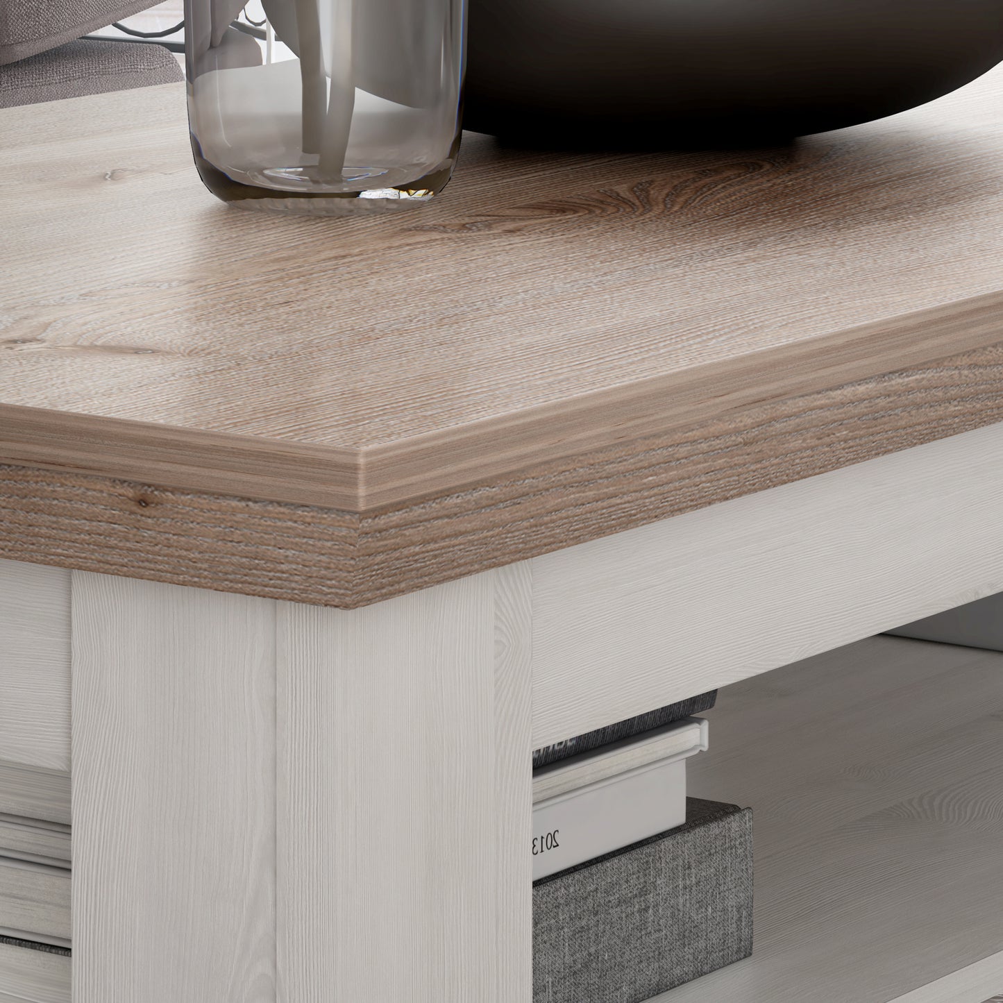 illopa coffee table in oak nelson/snowy oak
