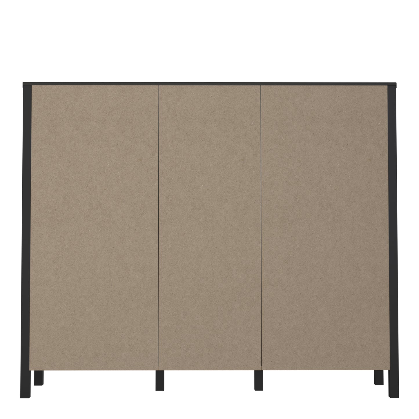 high rock shelf unit in matt black/riviera oak