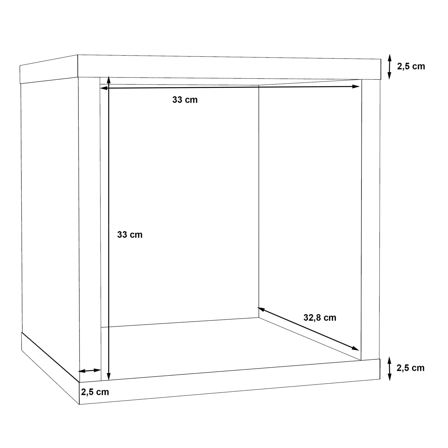 mauro singular storage unit in matt black