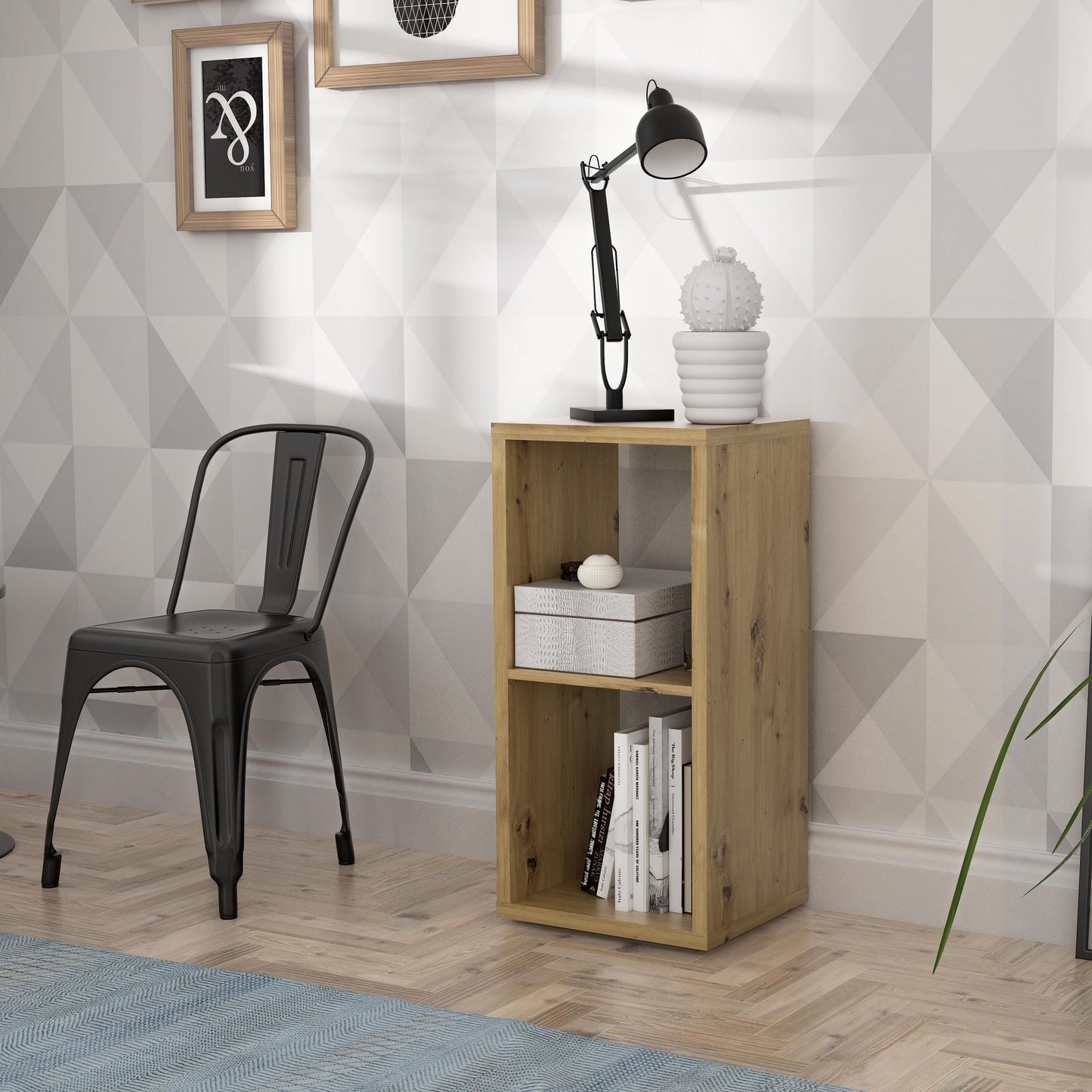 mauro 1 shelf storage unit in artisan oak