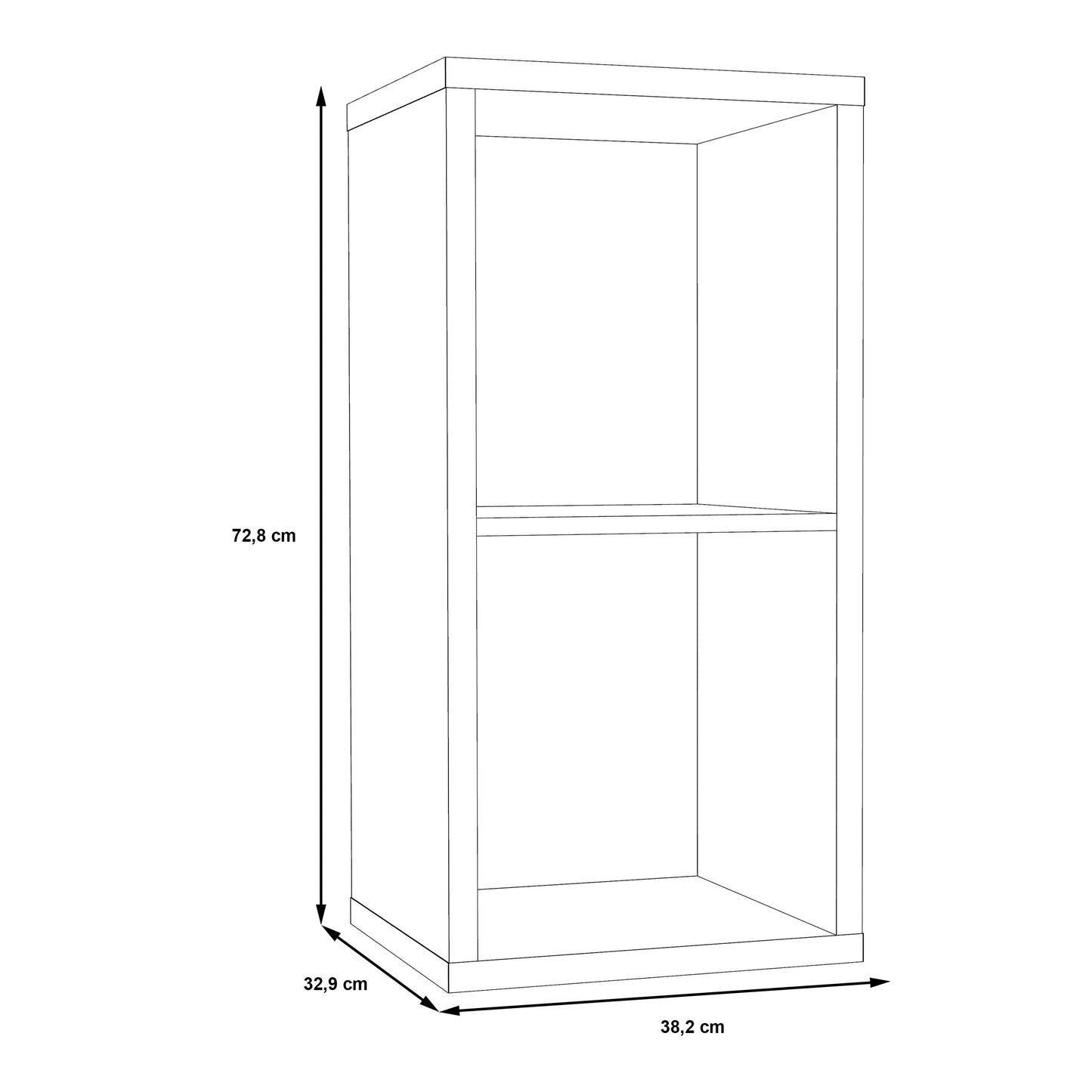 mauro 1 shelf storage unit in artisan oak