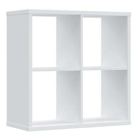 mauro 2x2 storage unit in white high gloss/white